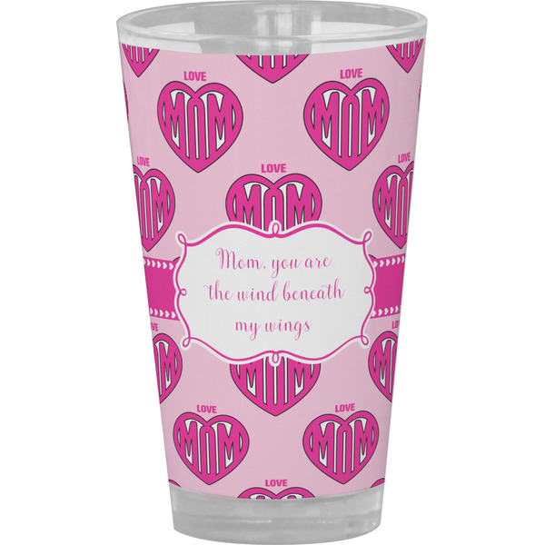 Custom Love You Mom Pint Glass - Full Color
