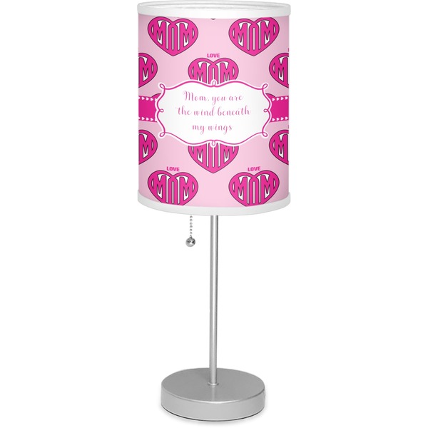 Custom Love You Mom Lamp with Drum Shade