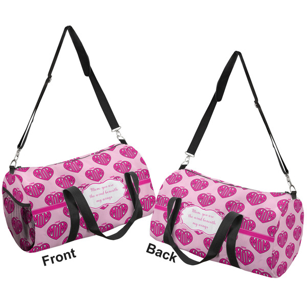 Love You Mom Duffle bag small front and back sides