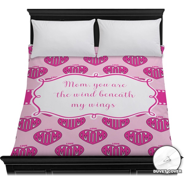Custom Love You Mom Duvet Cover - Full / Queen