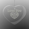 Love You Mom Engraved Glass Ornaments - Heart