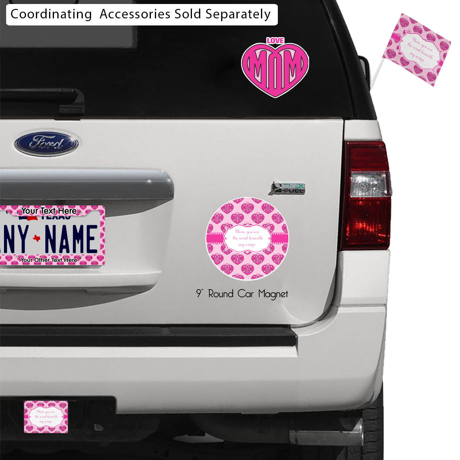 Custom Love You Mom Graphic Car Decal YouCustomizeIt