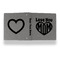 Love You Mom Leather Binder - 1" - Grey - Back Spine Front View