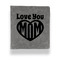 Love You Mom Leather Binder - 1" - Grey