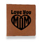 Love You Mom Leather Binder - 1" - Rawhide
