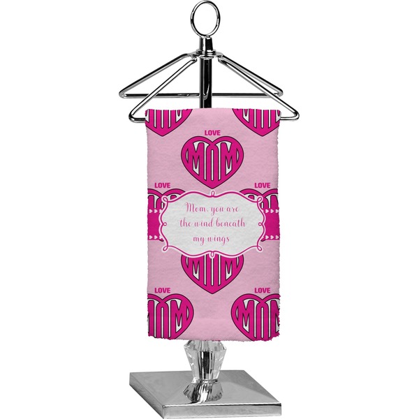Custom Love You Mom Finger Tip Towel - Full Print