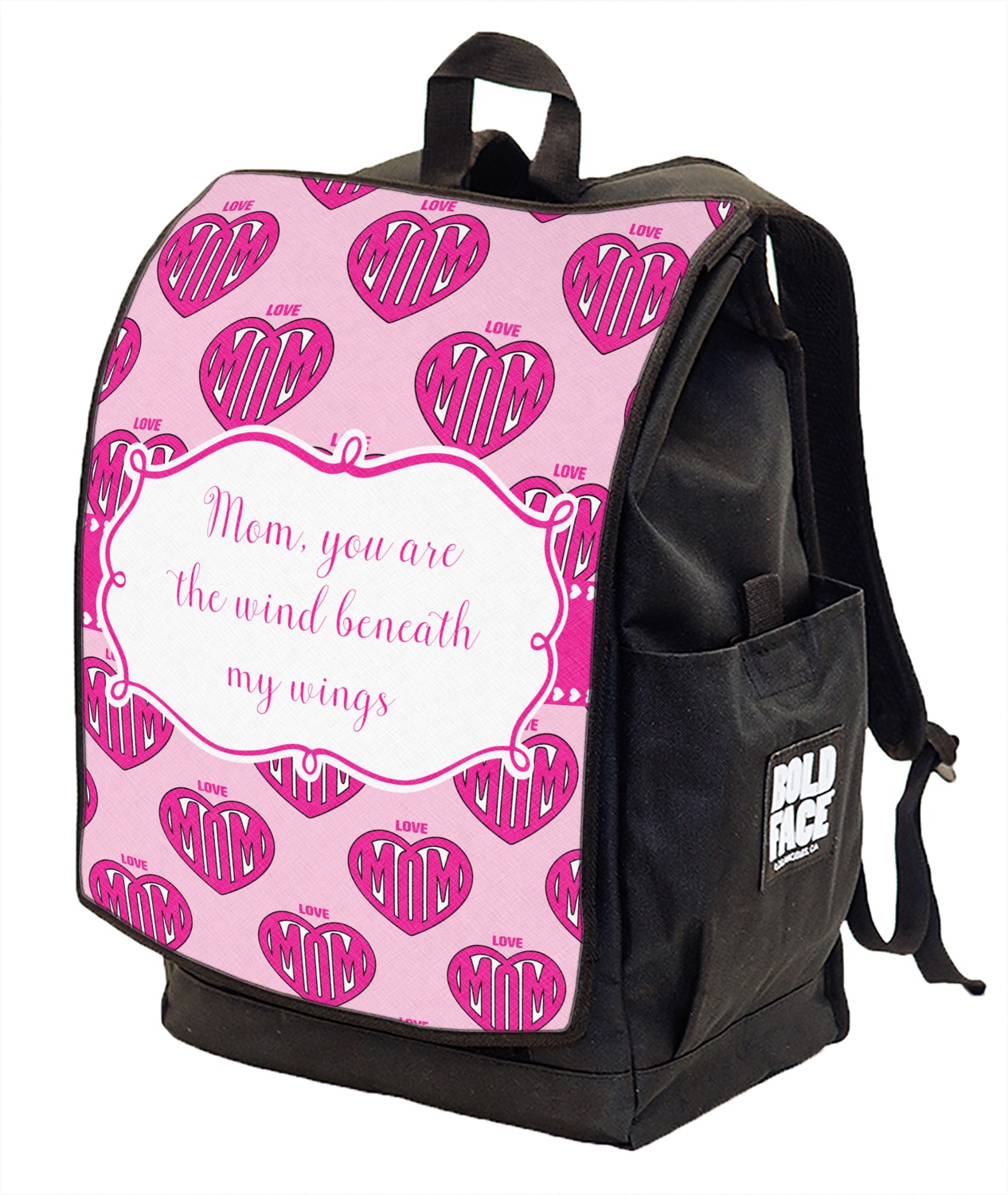 Love You Mom Backpack w/ Front Flap YouCustomizeIt