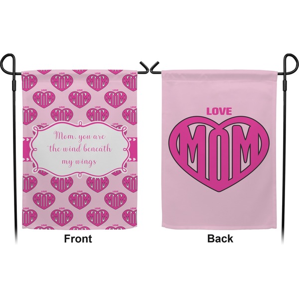 Love You Mom Garden Flag - Double Sided Front and Back