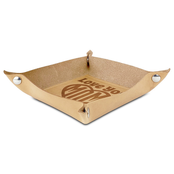 Love You Mom Genuine Leather Valet Trays - ANGLE (folded)