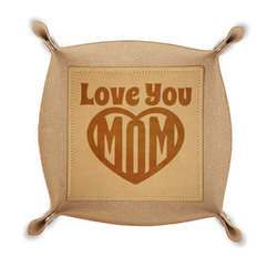 Love You Mom Genuine Leather Dice Tray