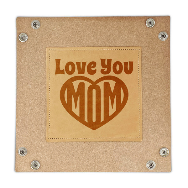 Love You Mom Genuine Leather Valet Trays - FRONT