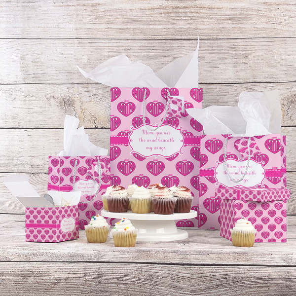 Love You Mom Gift Bags - In Context