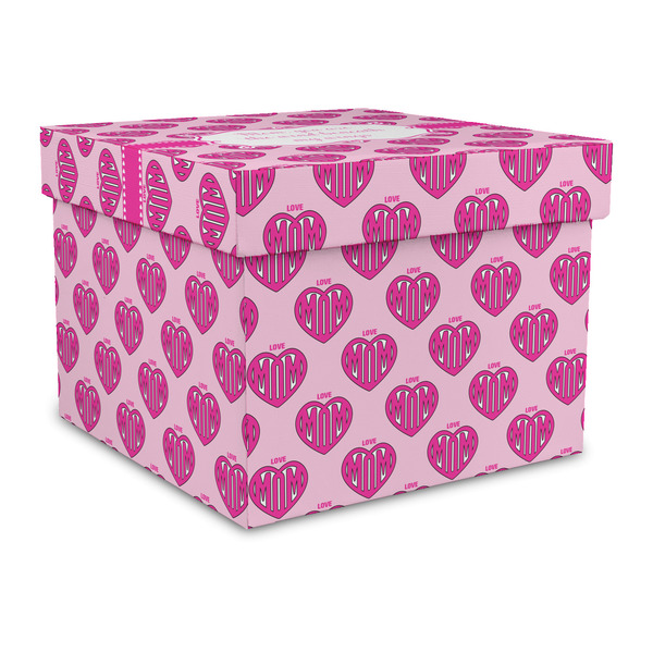Custom Love You Mom Gift Box with Lid - Canvas Wrapped - Large