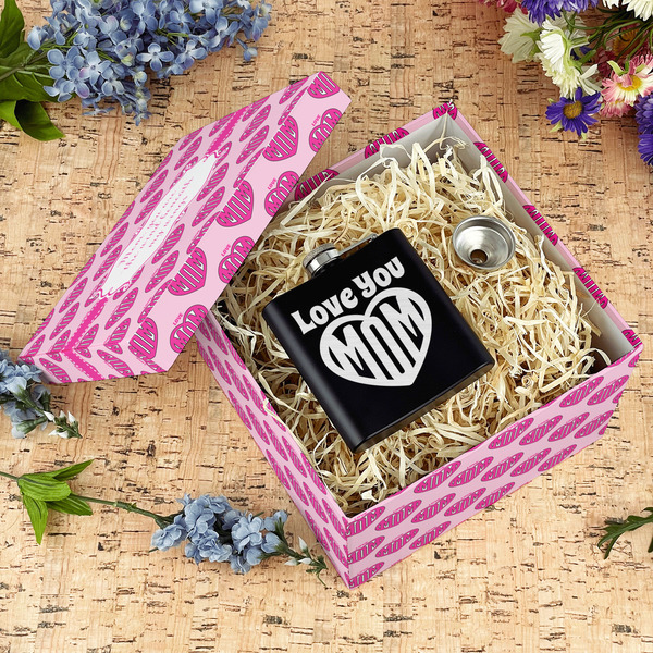 Love You Mom Gift Boxes with Lid - Canvas Wrapped - Large - In Context