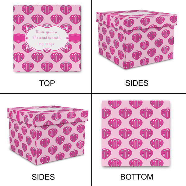 Love You Mom Gift Boxes with Lid - Canvas Wrapped - Small - Approval