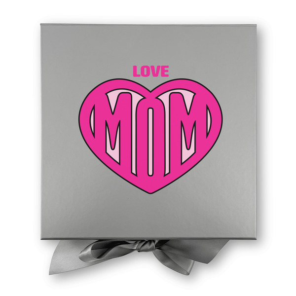 Love You Mom Gift Boxes with Magnetic Lid - Silver - Approval