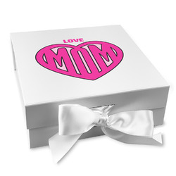 Love You Mom Gift Box with Magnetic Lid - White