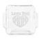 Love You Mom Glass Cake Dish - FRONT (8x8)