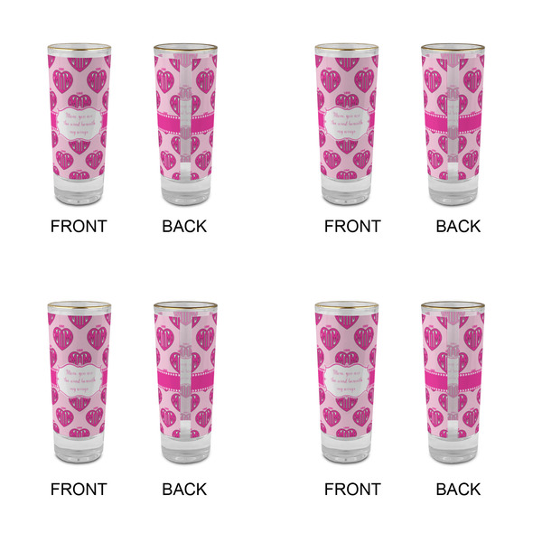 Love You Mom Glass Shot Glass - 2 oz - Set of 4 - APPROVAL