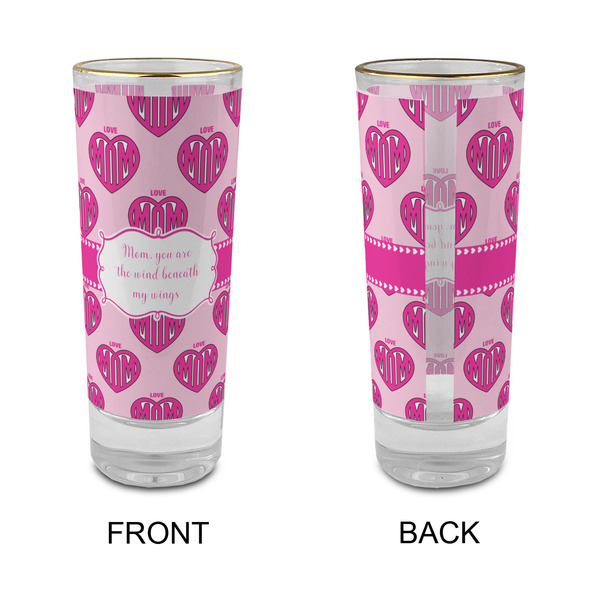 Love You Mom Glass Shot Glass - 2 oz - Single - APPROVAL
