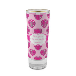 Love You Mom 2 oz Shot Glass - Glass with Gold Rim