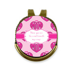 Love You Mom Golf Ball Marker - Hat Clip - Gold