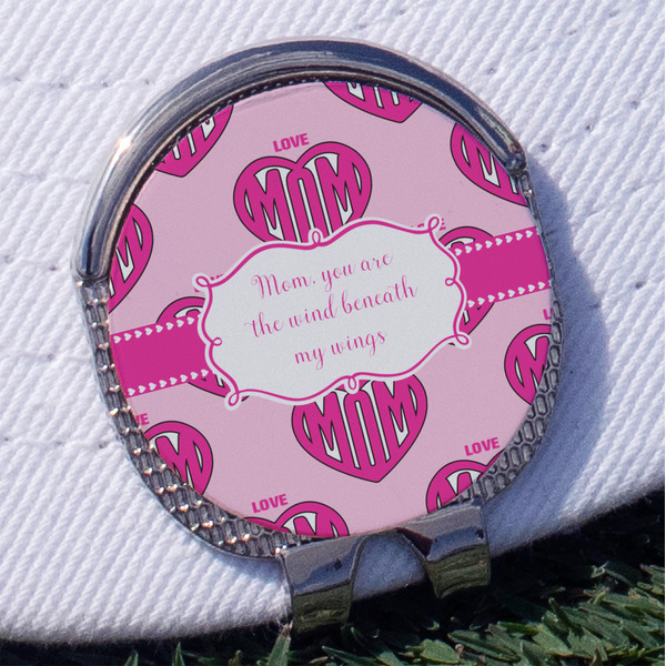 Custom Love You Mom Golf Ball Marker - Hat Clip