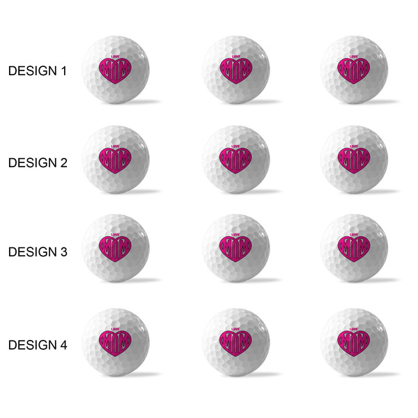 Love You Mom Golf Balls - Generic - Set of 12 - APPROVAL