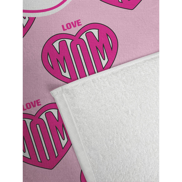 Love You Mom Golf Towel - Detail
