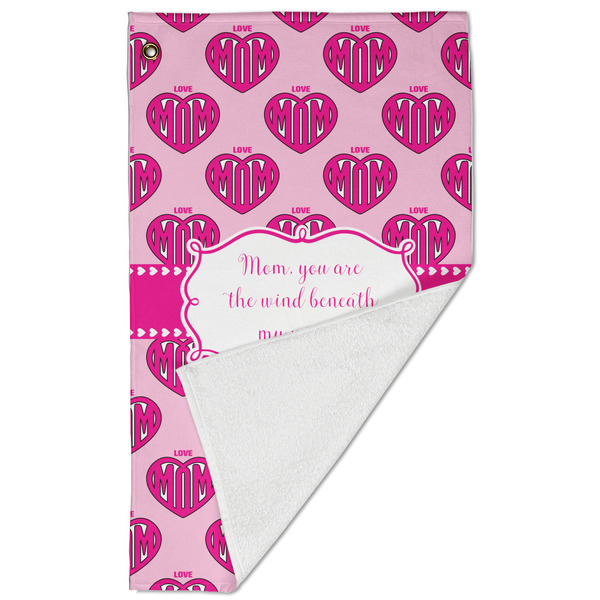 Love You Mom Golf Towel - Folded (Large)