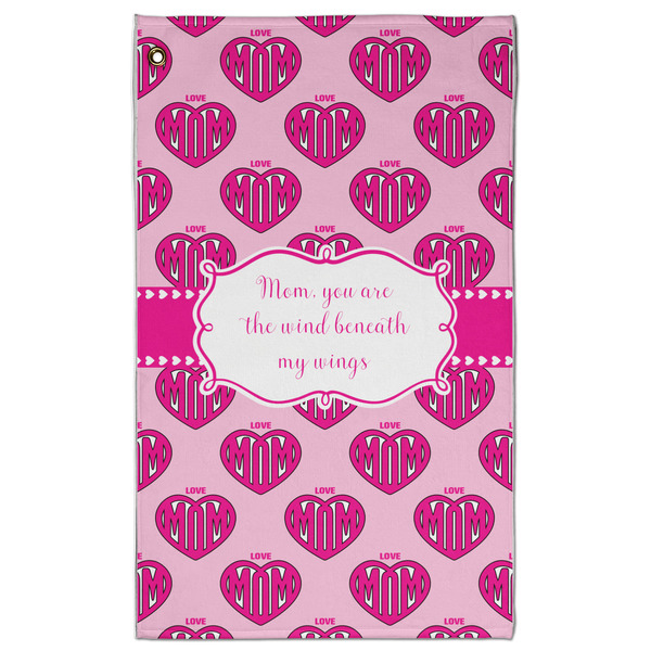 Custom Love You Mom Golf Towel - Poly-Cotton Blend - Large
