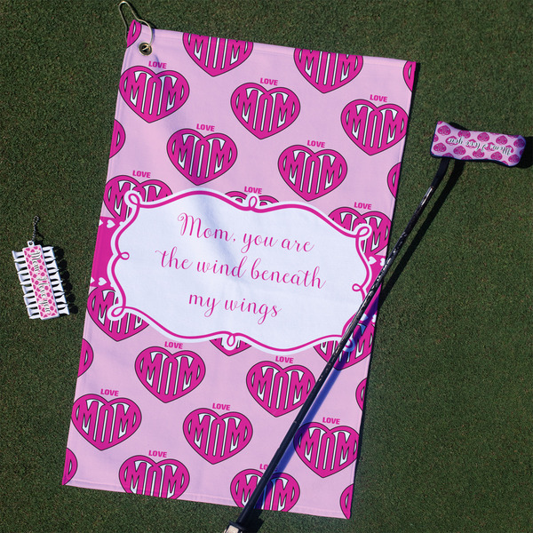 Custom Love You Mom Golf Towel Gift Set