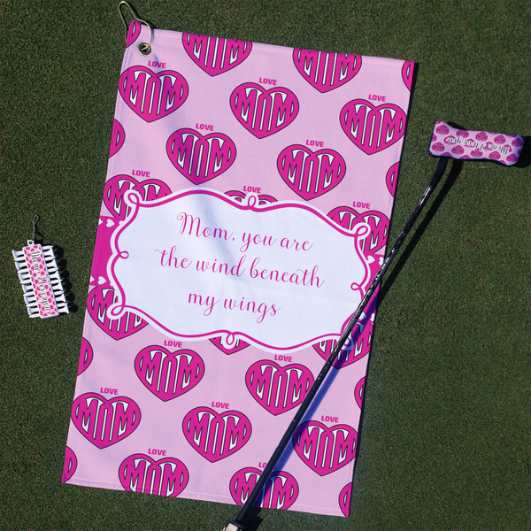Custom Love You Mom Golf Towel Gift Set