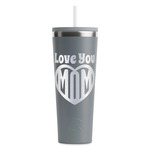 Love You Mom RTIC Everyday Tumbler with Straw - 28oz - Grey - Single-Sided