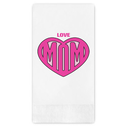 Love You Mom Guest Napkins - Full Color - Embossed Edge