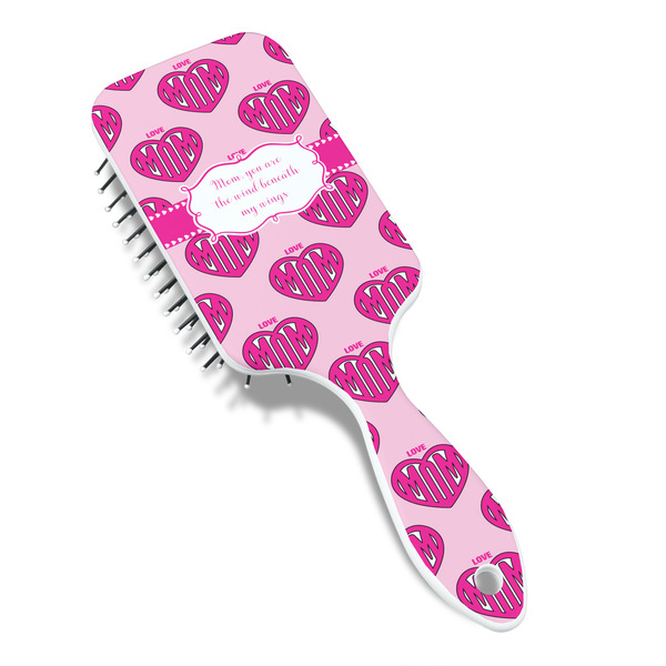 Love You Mom Hair Brush - Angle View