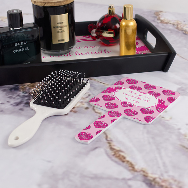 Love You Mom Hand Mirror - With Hair Brush