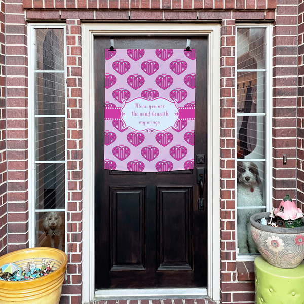 Love You Mom House Flags - Double Sided - (Over the door) LIFESTYLE