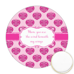 Love You Mom Printed Cookie Topper - Round