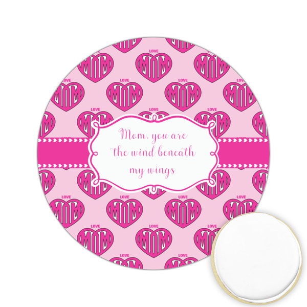 Custom Love You Mom Printed Cookie Topper - 2.15"