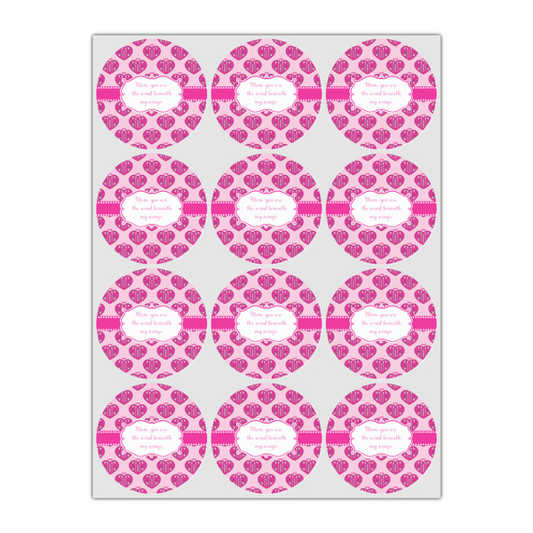 Love You Mom Icing Circle - Small - Set of 12