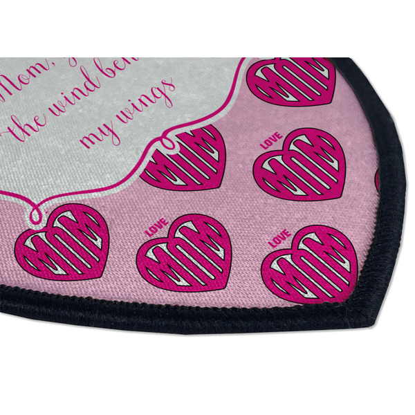 Love You Mom Iron on Shield 3 Detail