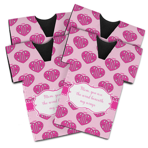 Custom Love You Mom Jersey Bottle Cooler - Set of 4