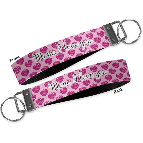 Love You Mom Key-chain - Metal and Nylon - Front and Back