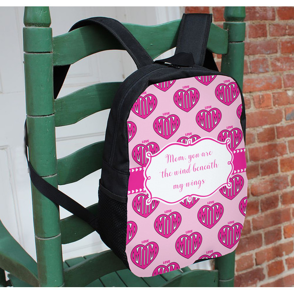 Love You Mom Kids Backpack - In Context