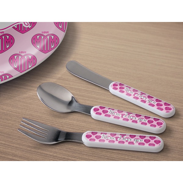 Love You Mom Kids Flatware w/ Plate