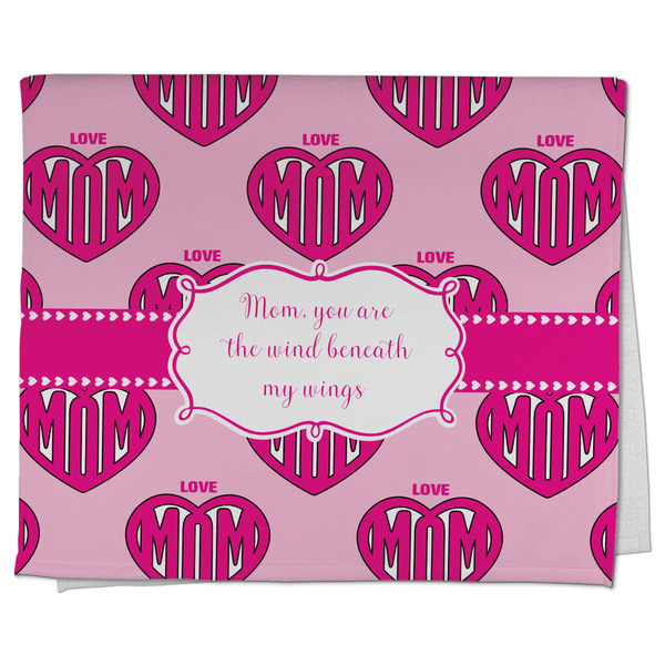 Custom Love You Mom Kitchen Towel - Poly Cotton