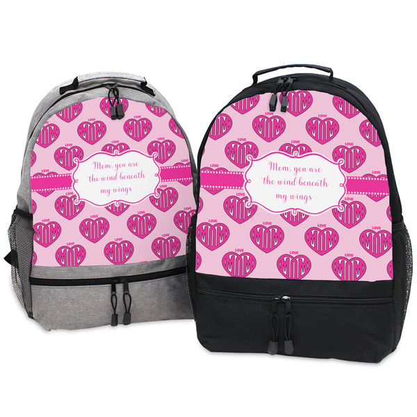 Love You Mom Large Backpacks - Both