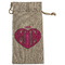 Love You Mom Large Burlap Gift Bag - Front