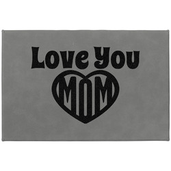 Love You Mom Large Gift Box w/ Engraved Leather Lid